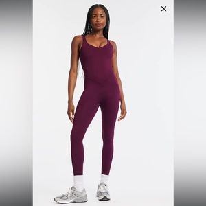 Bandier V-Neck Tempo Full Length Catsuit XS